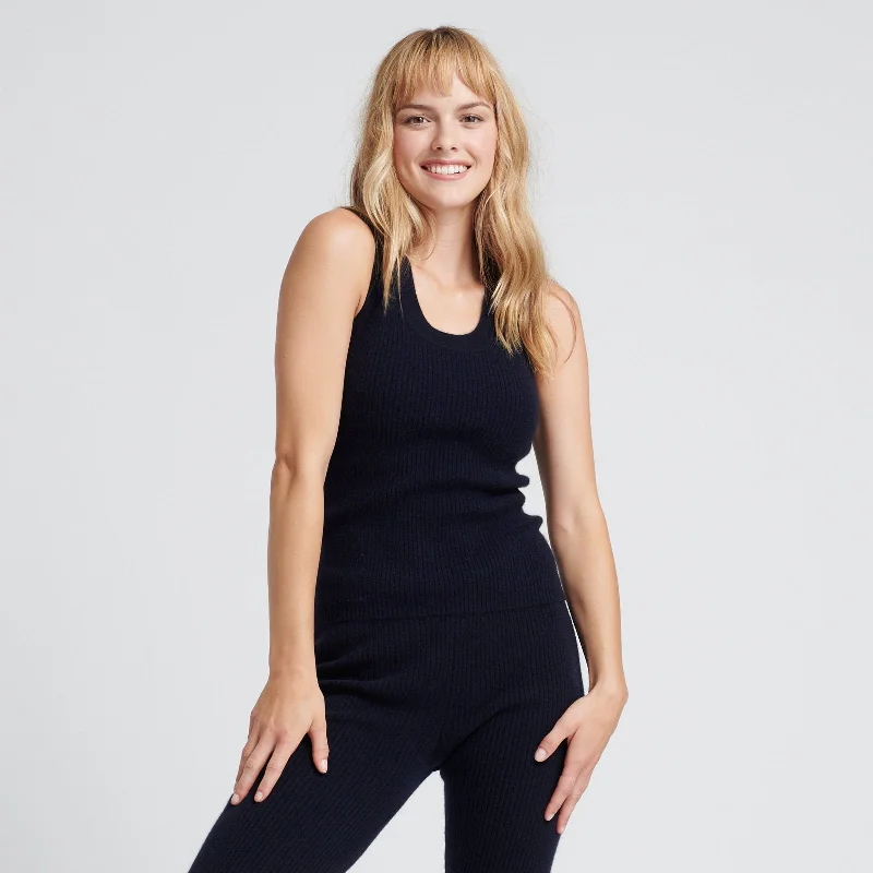 Cashmere Ribbed Tank Top