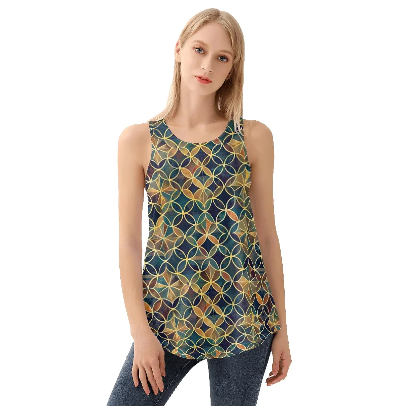 Golden Geolace Loose Tank Top