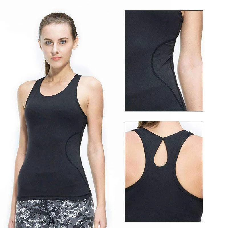 Womens Tight Nylon Yoga Tank Top