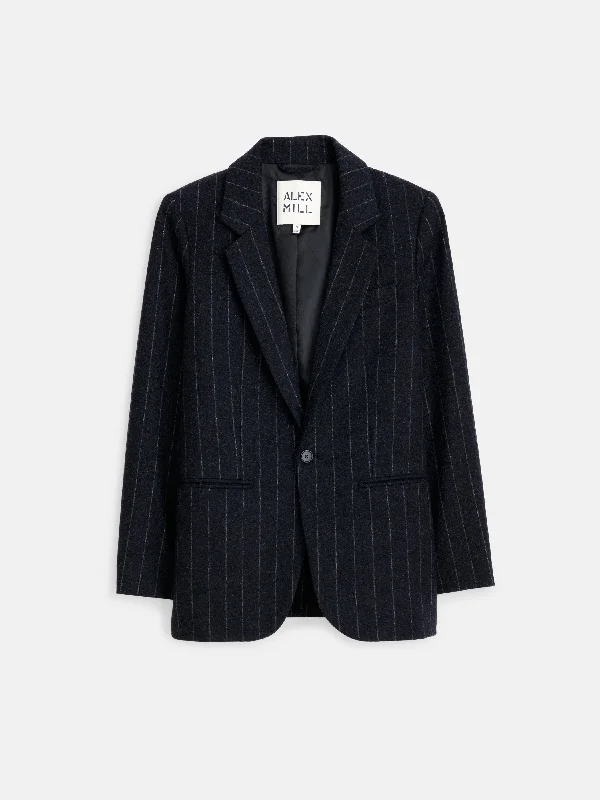 Soho Blazer In Chalk Stripe Wool